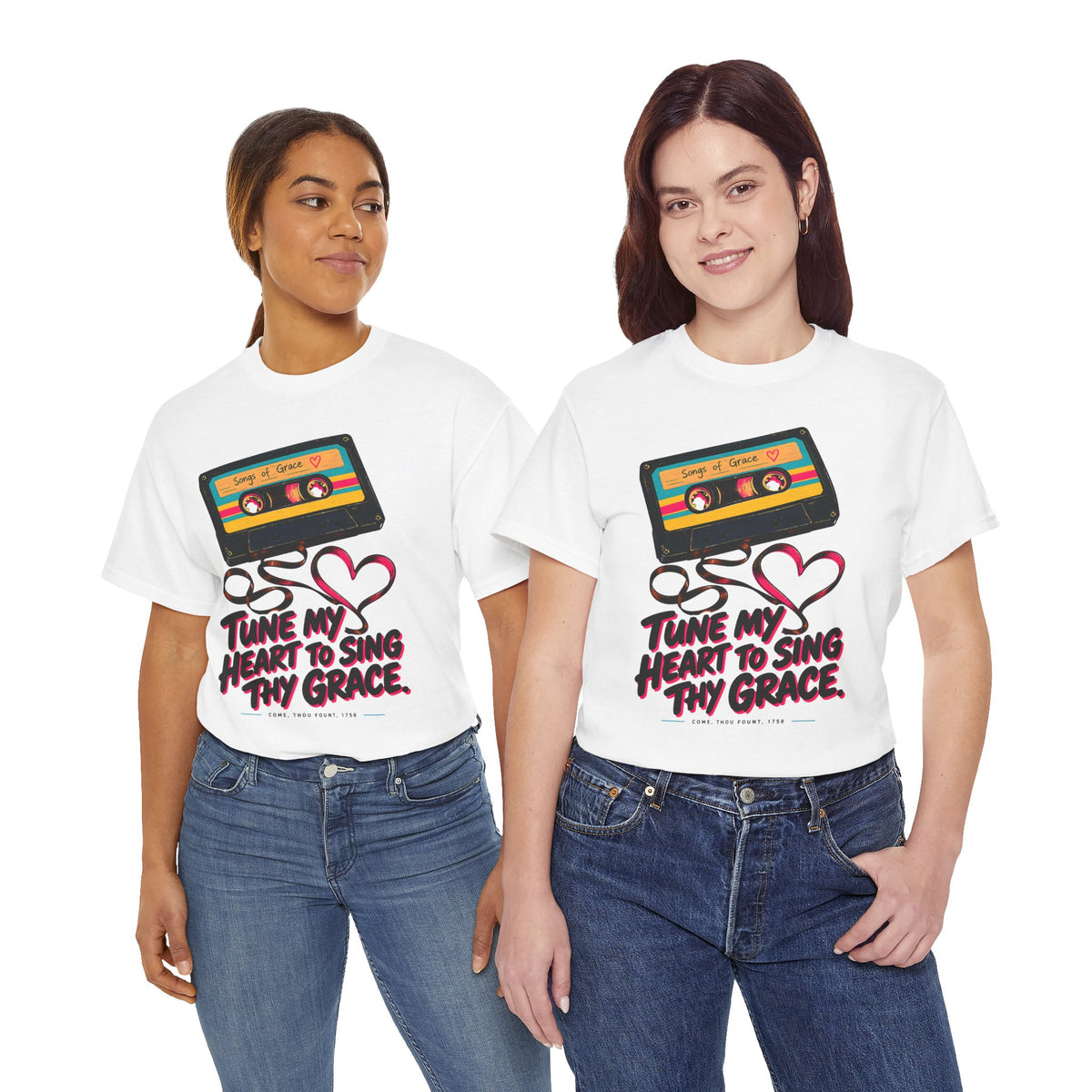 Tune My Heart Cassette T-shirt – Donkey Talk graphic tee