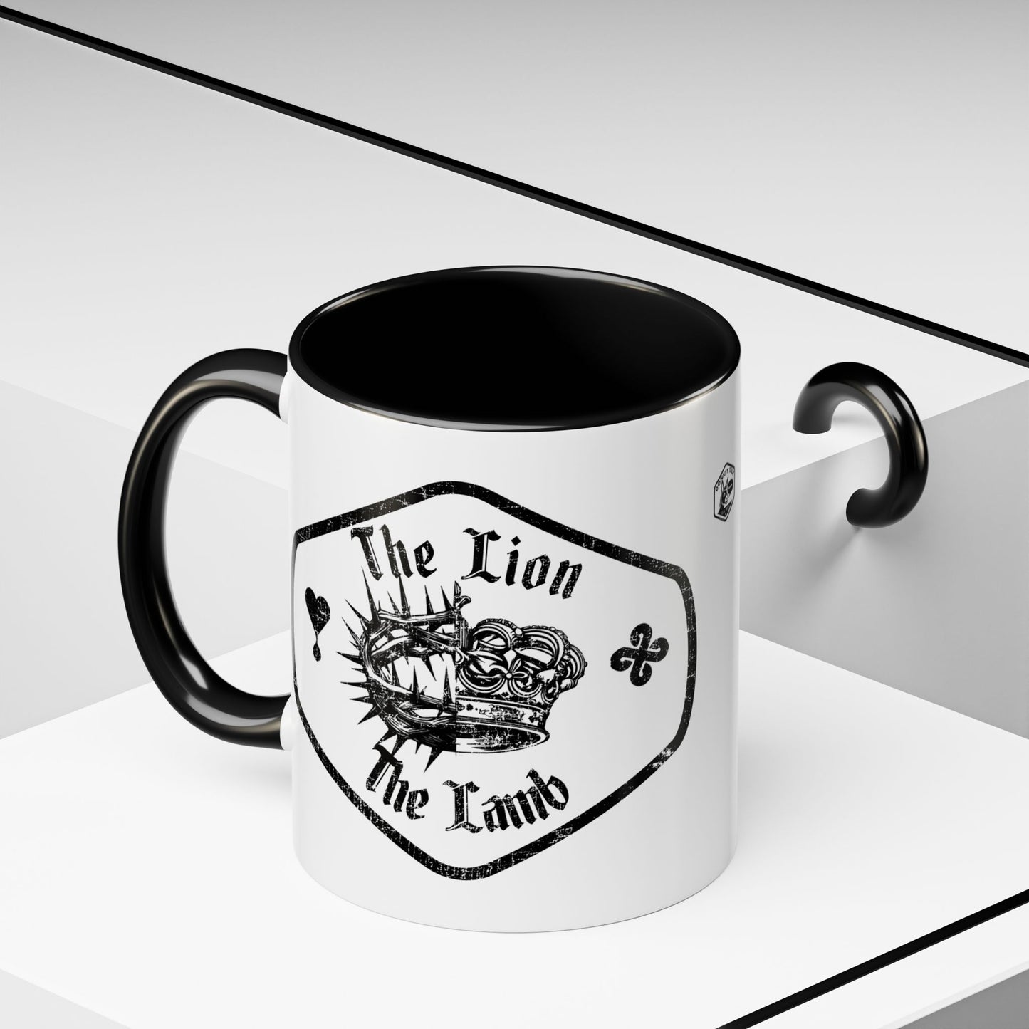 Lion & Lamb Religious Accent Coffee Mug — Crown of Thorns Christian Gift (11/15oz)