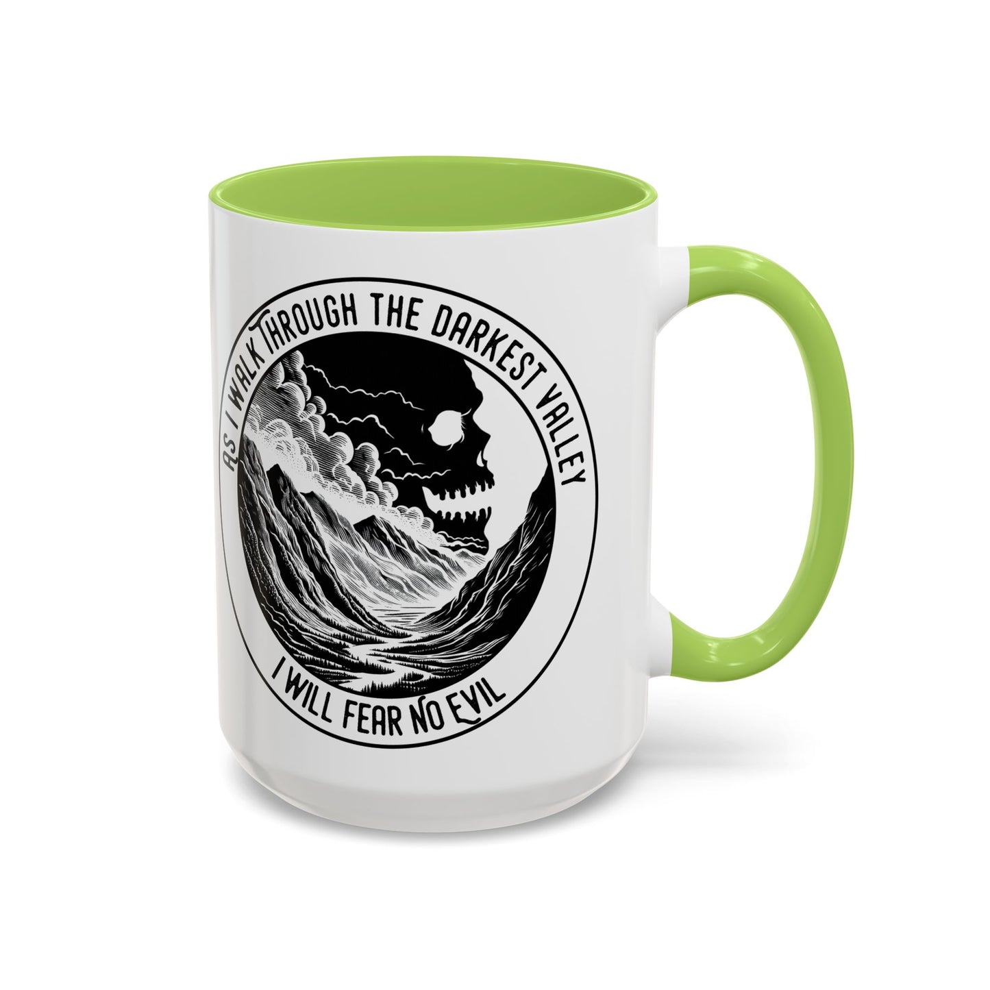 Skull Valley Coffee Mug — “As I Walk Through the Darkest Valley I Will Fear No Evil” 11/15oz