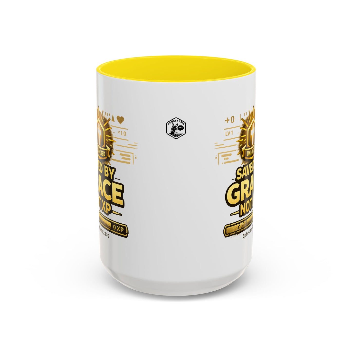 Saved by Grace Coffee Mug — Christian Gamer "Not XP" 11/15oz Accent Mug