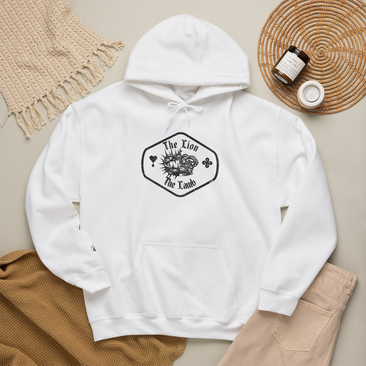 The Lion and The Lamb Unisex Heavy Blend™ Hoodie - Spiritual Symbolism Sweatshirt