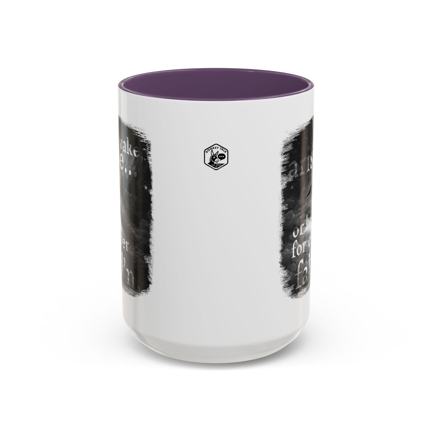 Inspirational Gothic Coffee Mug — "Awake Arise or Be Forever Fall'n" Accent Mug (11/15oz)