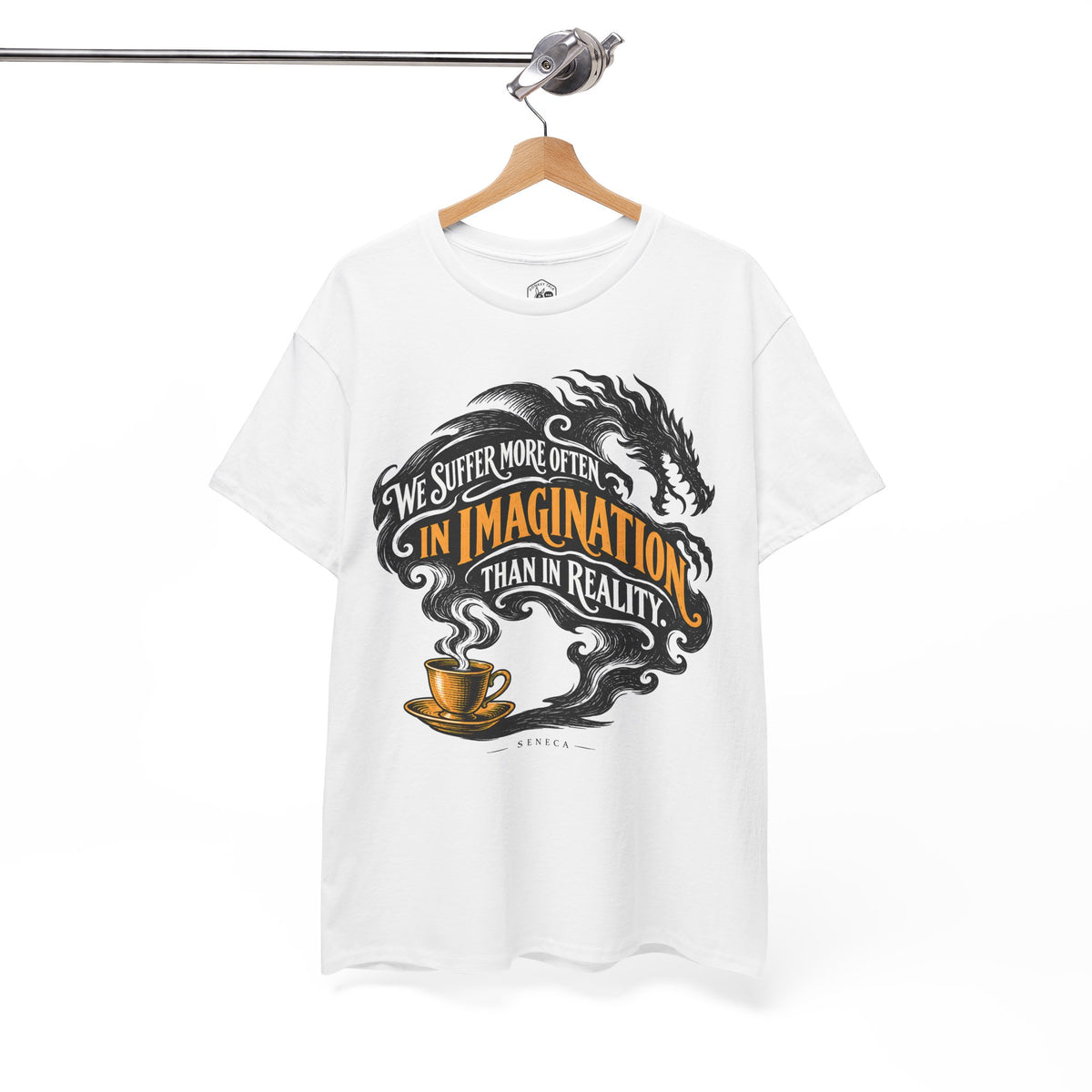 Seneca We Suffer More in Imagination T-shirt – Donkey Talk graphic tee