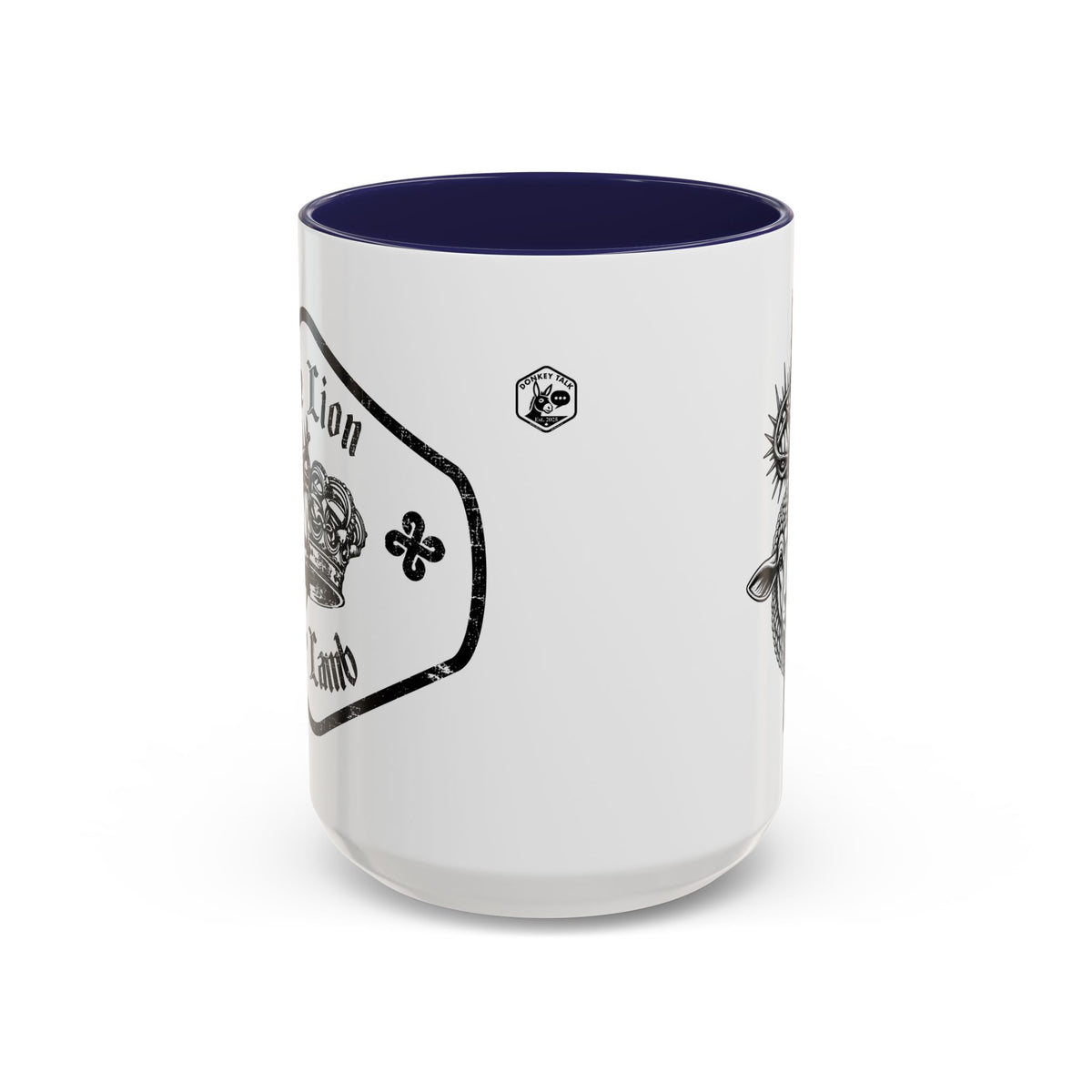 Lion & Lamb Religious Accent Coffee Mug — Crown of Thorns Christian Gift (11/15oz)
