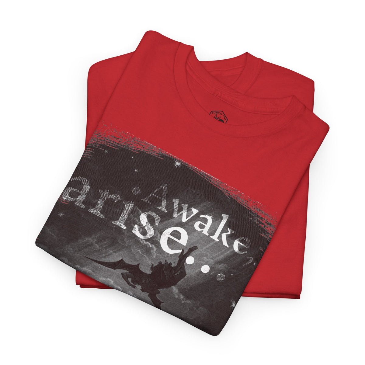 Arise or Fall Graphic Tee — Monochrome Moody Quote T-Shirt
