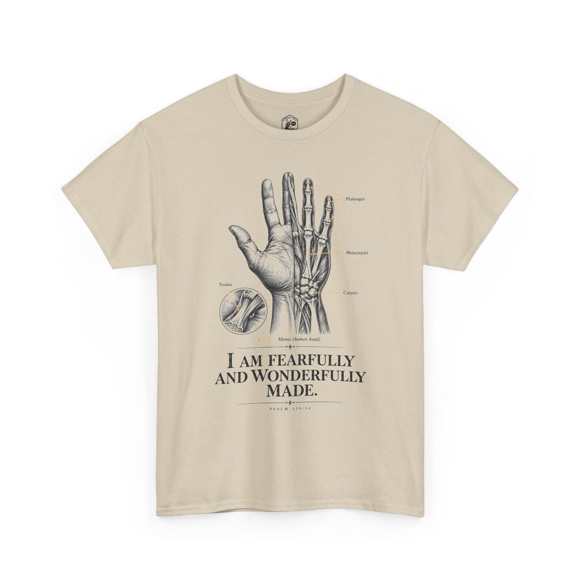 Fearfully and Wonderfully Made Engraving T-shirt – Donkey Talk graphic tee