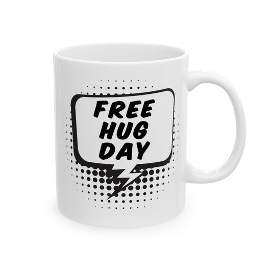'Free Hug Day' Ceramic Mug - 11oz
