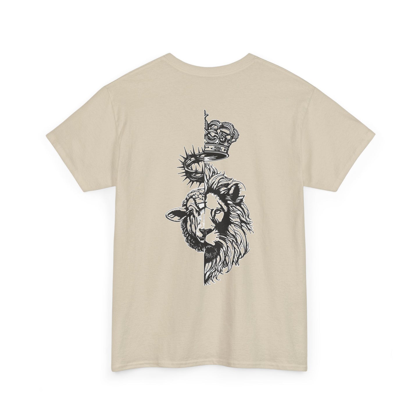 Lion & Crown Graphic Tee | Half Skull Lion Design T-Shirt