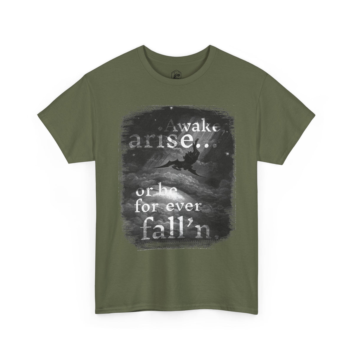 Arise or Fall Graphic Tee — Monochrome Moody Quote T-Shirt