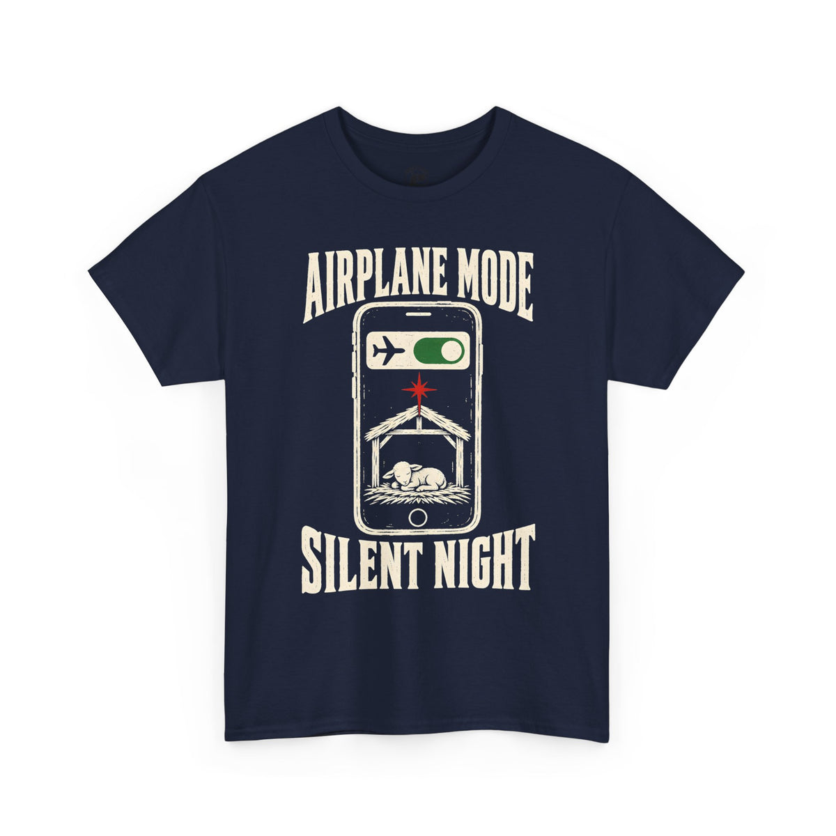 Airplane Mode: Silent Night T-Shirt | Funny Christmas Christian Graphic Tee
