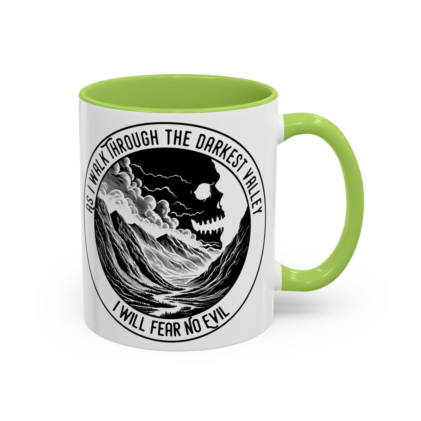 Skull Valley Coffee Mug — “As I Walk Through the Darkest Valley I Will Fear No Evil” 11/15oz