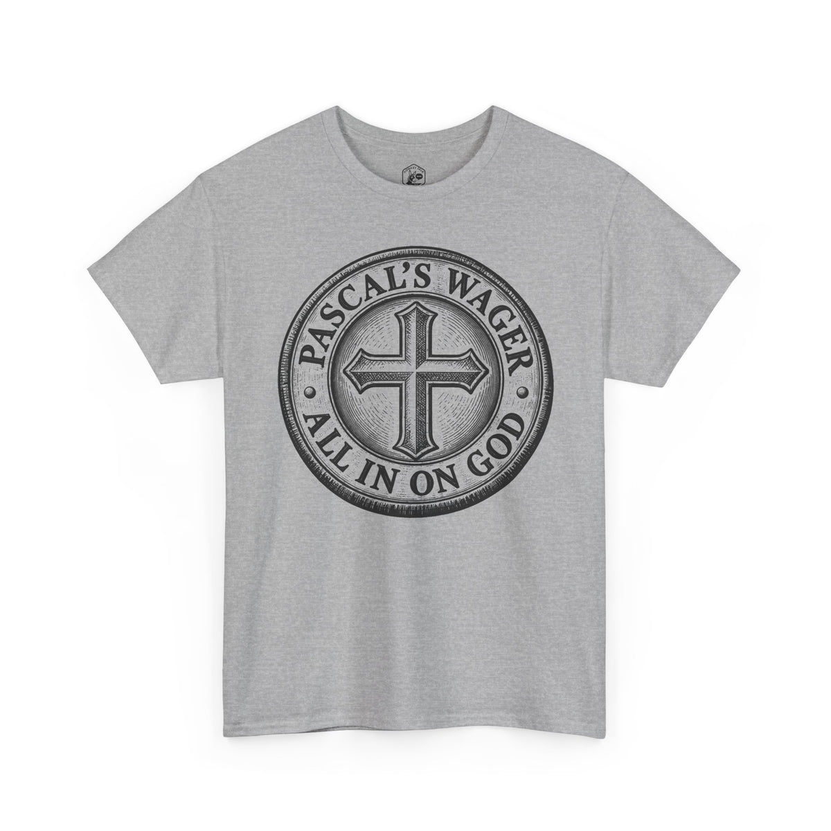 Pascal's Wager All In on God Coin T-shirt – Donkey Talk graphic tee