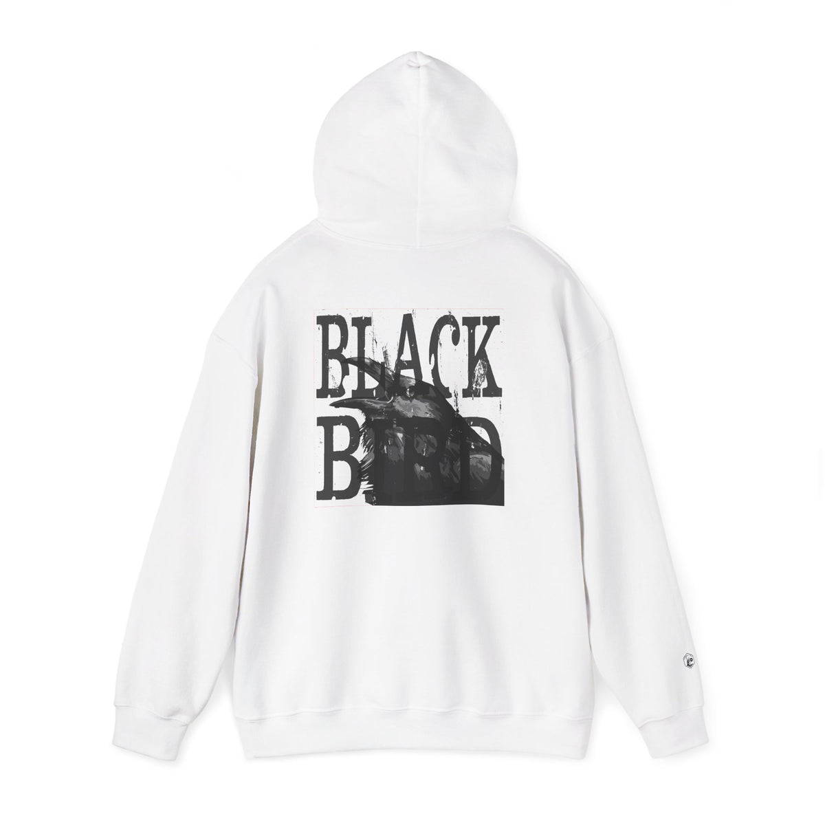 The Raven Unisex Heavy Blend Hoodie - Black Bird Design, Cozy & Stylish