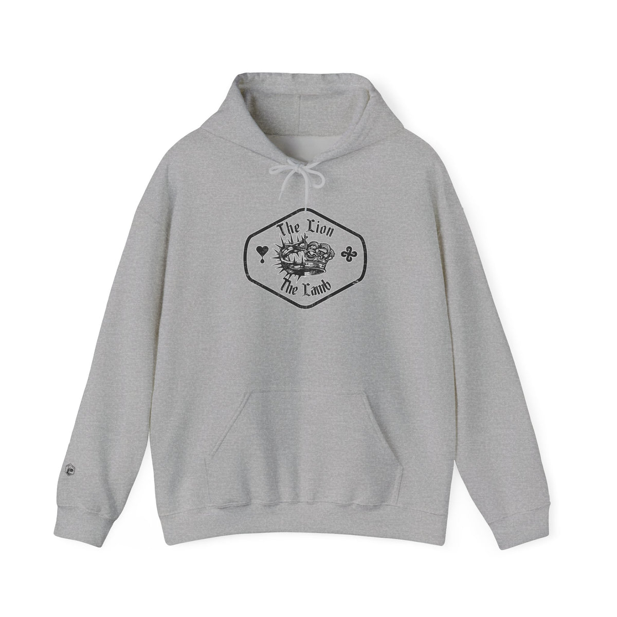 Sweat à capuche unisexe Heavy Blend™ Le Lion et l'Agneau - Sweat-shirt à symbolique spirituelle
