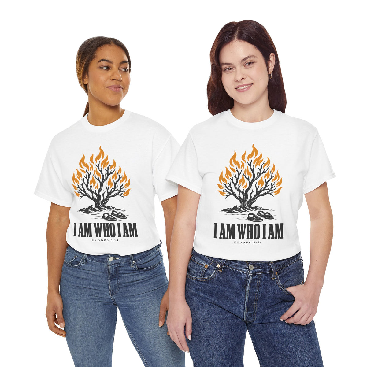 I Am Who I Am Burning Bush T-shirt – Donkey Talk graphic tee