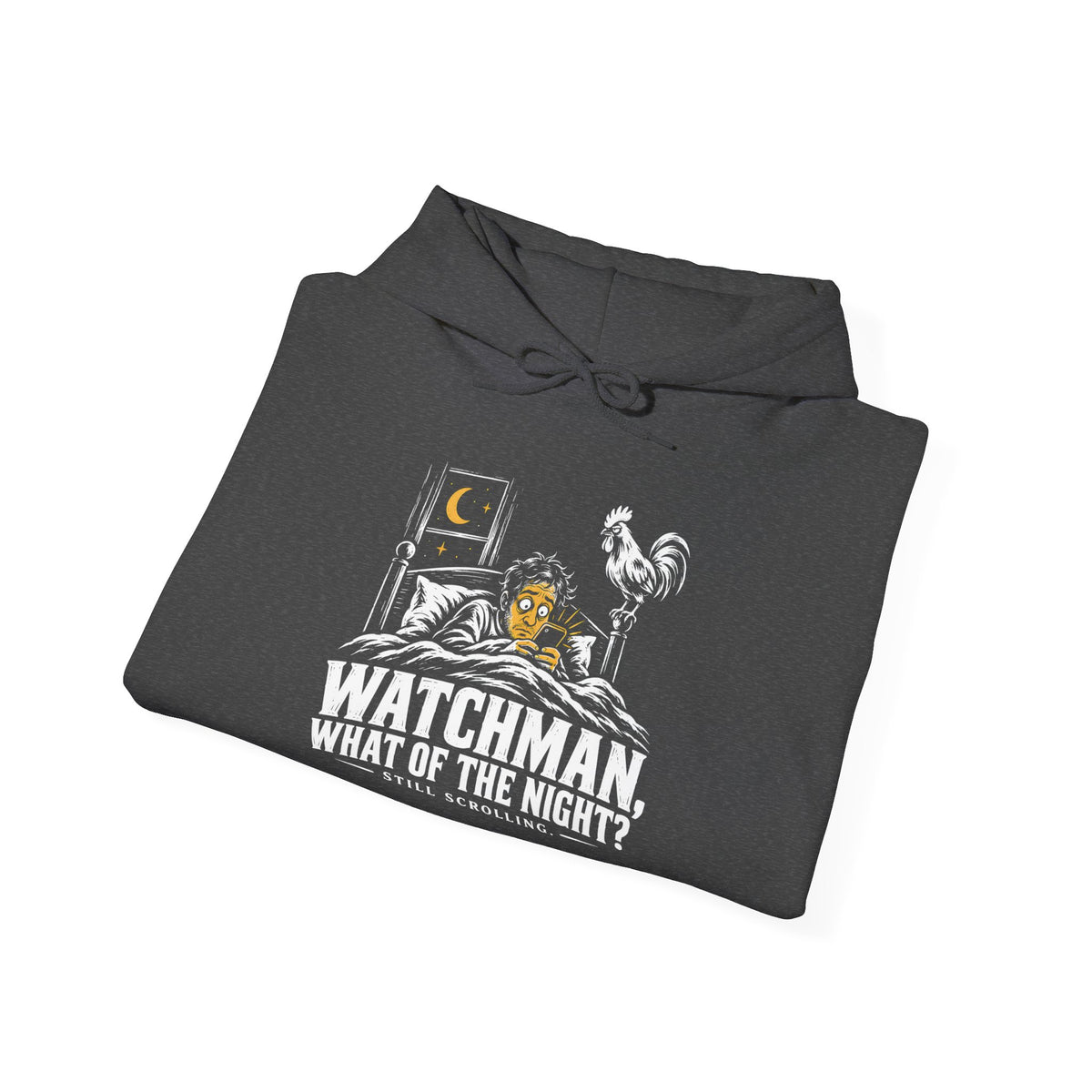Watchman, Still Scrolling? Hoodie | Isaiah 21:11 Funny Christian Graphic Hoodie