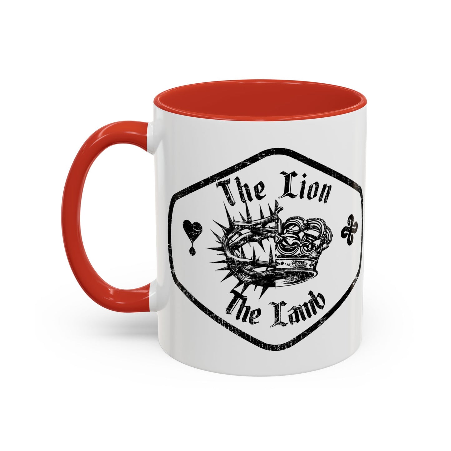 Lion & Lamb Religious Accent Coffee Mug — Crown of Thorns Christian Gift (11/15oz)