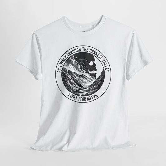 Fear No Evil Psalm 23 T-Shirt | Christian Graphic Tee, Front & Back Print