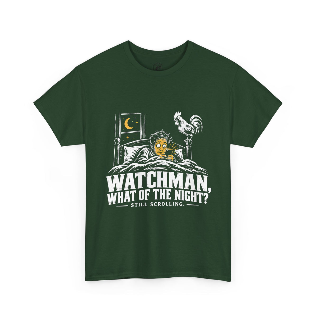 Watchman, Still Scrolling? T-Shirt | Isaiah 21:11 Funny Christian Graphic Tee