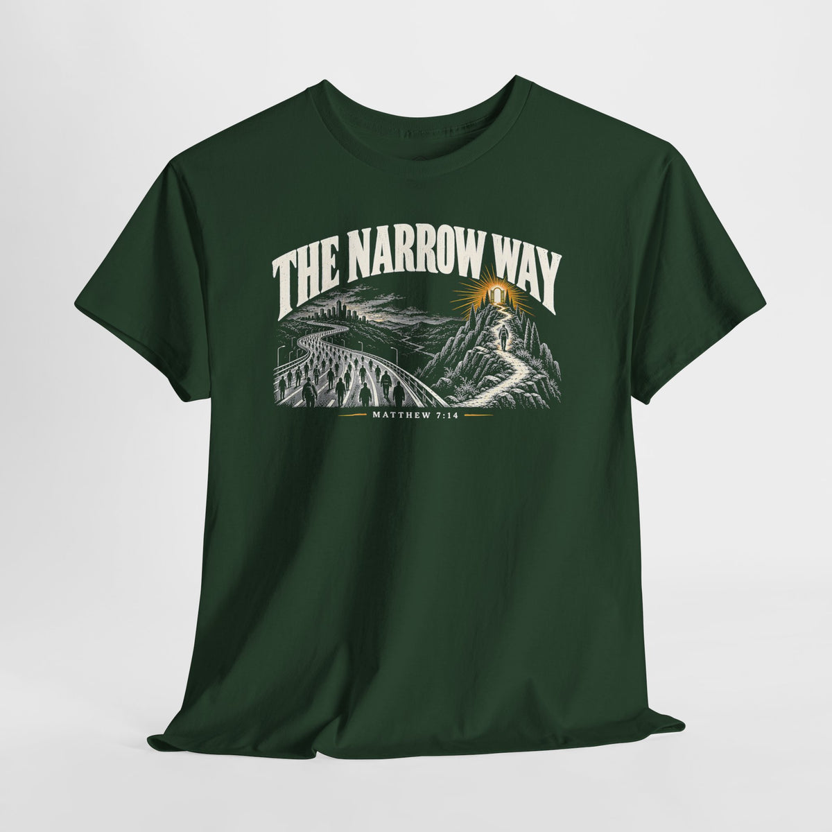 The Narrow Way Matthew 7:14 T-shirt – Donkey Talk graphic tee