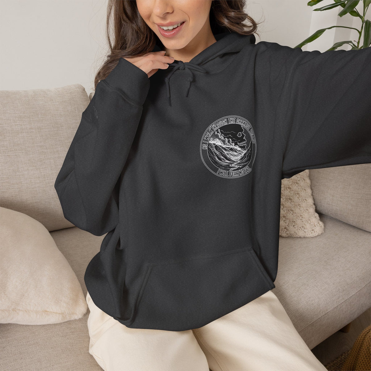 'Valley Of The Shadow' Hooded Sweatshirt - Inspiring Comfort for Adventure Lovers