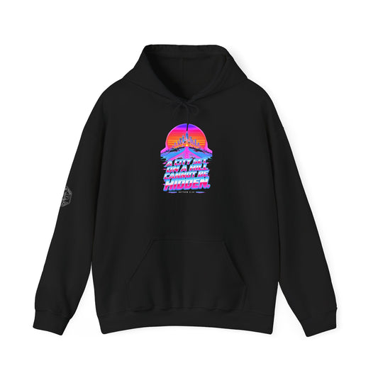 A City on a Hill Synthwave Hoodie | Matthew 5:14 Retro Hoodie