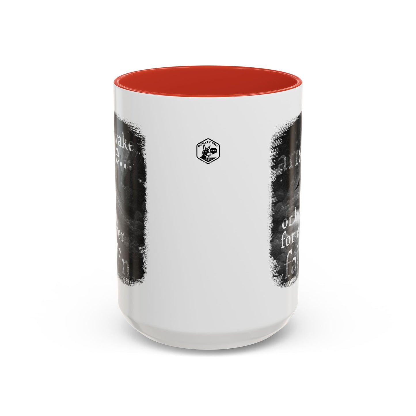 Inspirational Gothic Coffee Mug — "Awake Arise or Be Forever Fall'n" Accent Mug (11/15oz)