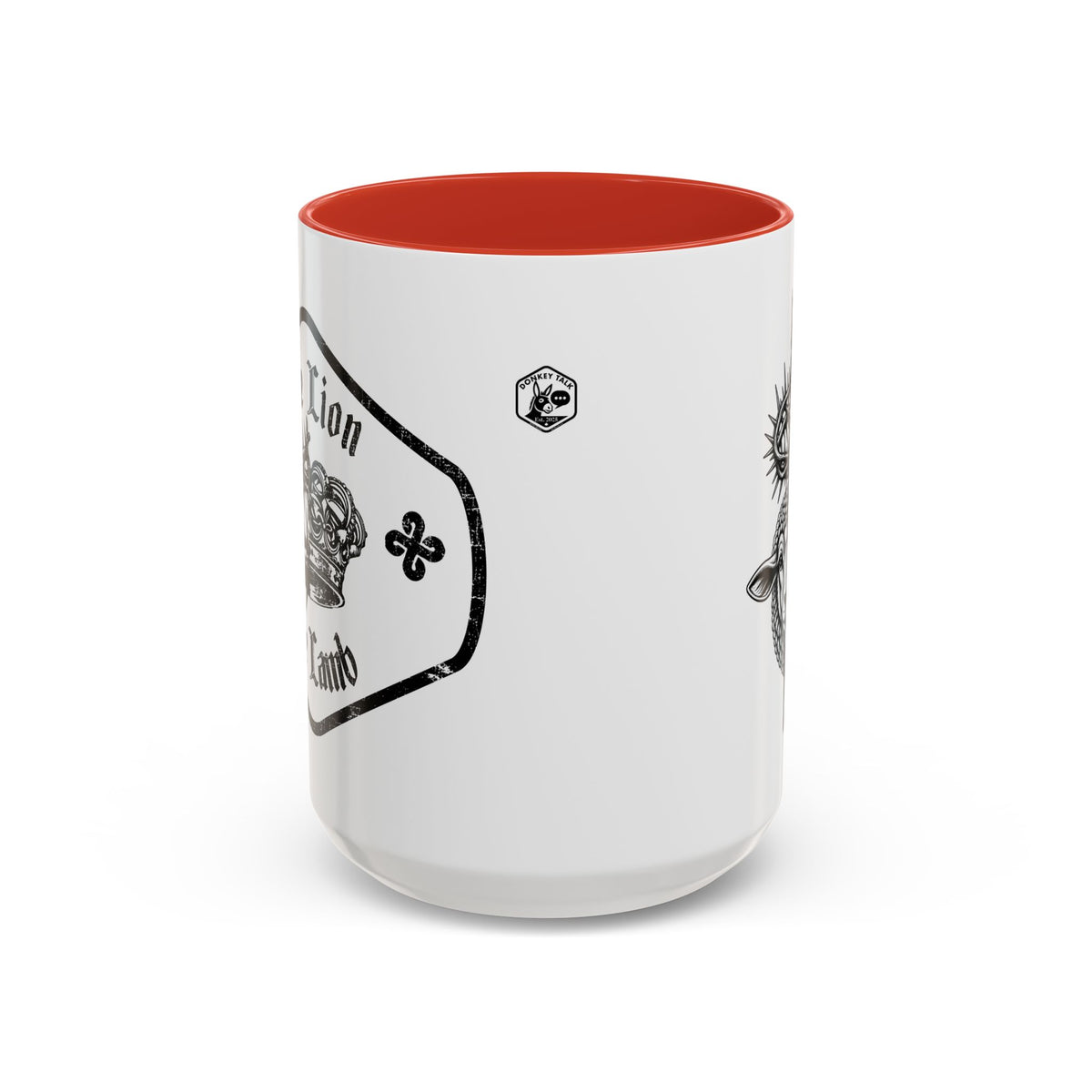 Lion & Lamb Religious Accent Coffee Mug — Crown of Thorns Christian Gift (11/15oz)
