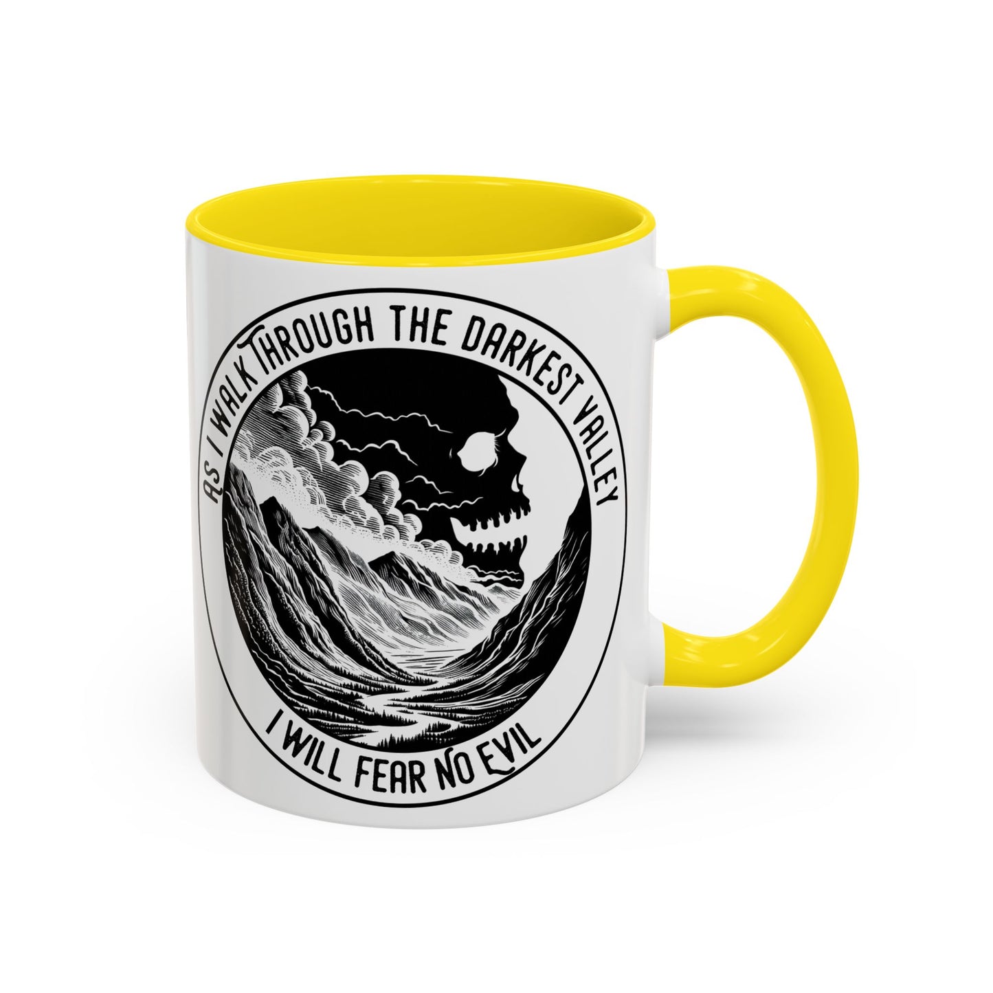 Skull Valley Coffee Mug — “As I Walk Through the Darkest Valley I Will Fear No Evil” 11/15oz
