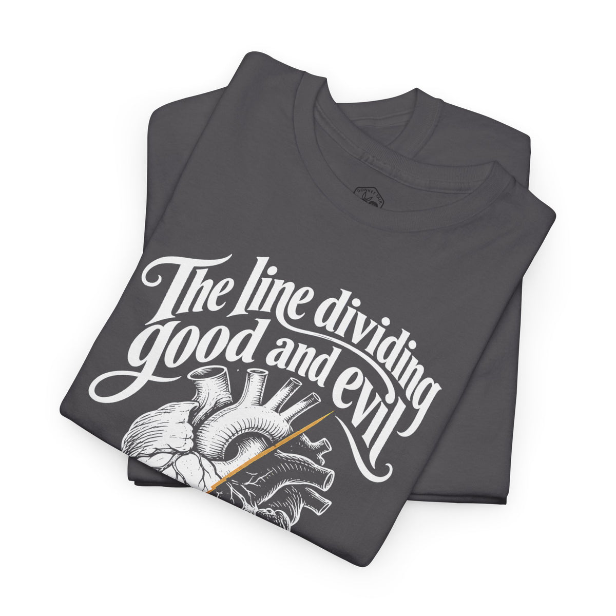 The Line Dividing Good and Evil T-shirt – Donkey Talk graphic tee