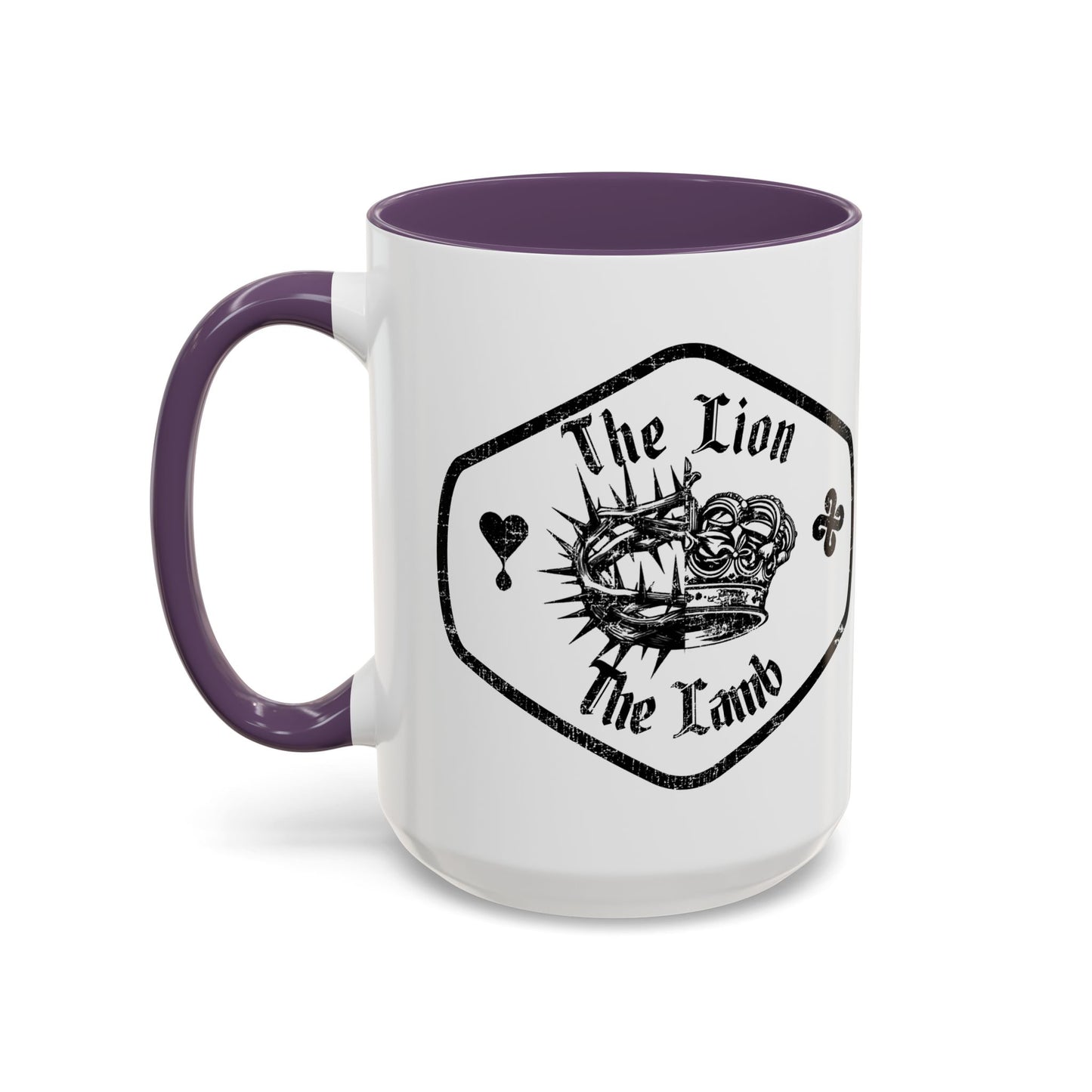 Lion & Lamb Religious Accent Coffee Mug — Crown of Thorns Christian Gift (11/15oz)