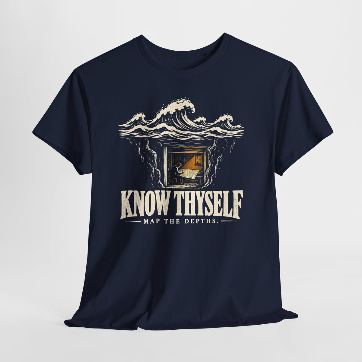 Know Thyself Map the Depths T-shirt – Donkey Talk graphic tee