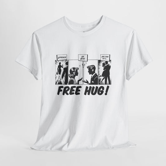 Free Hug Day Comic T-Shirt | Fun Graphic Tee, Unisex Cotton