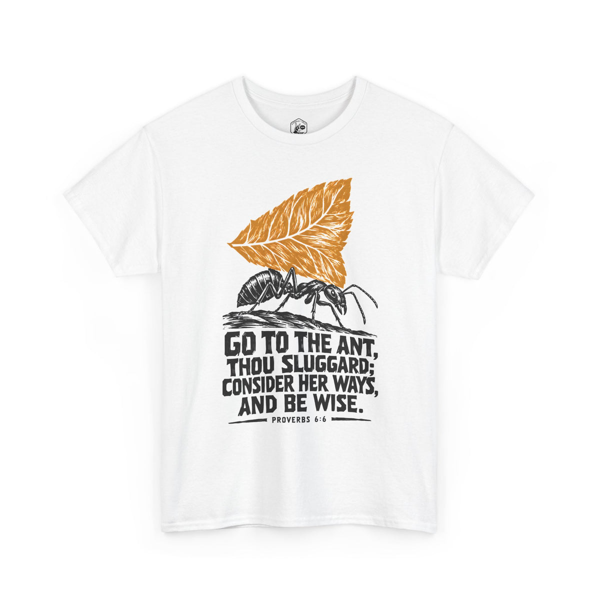 Consider Her Ways Ant Linocut T-shirt – Donkey Talk graphic tee