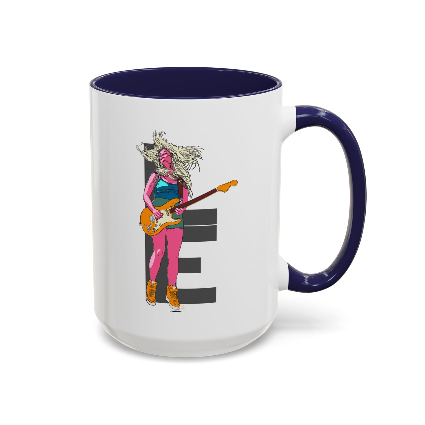 Coffee Mug — Colorful Guitarist Rock Music Accent Mug (11oz & 15oz)
