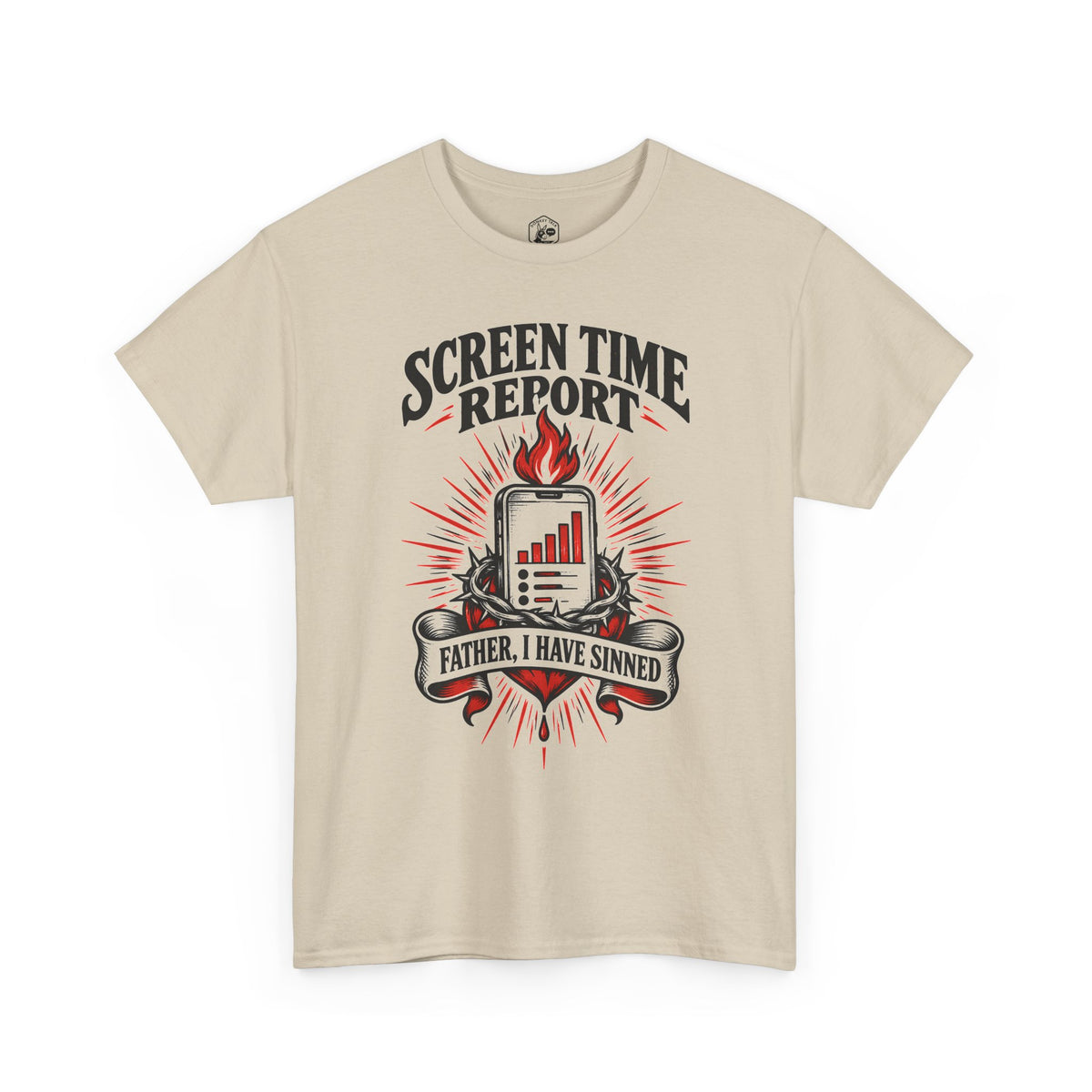 Screen Time Report: Father, I Have Sinned T-Shirt | Funny Catholic Christian Tee