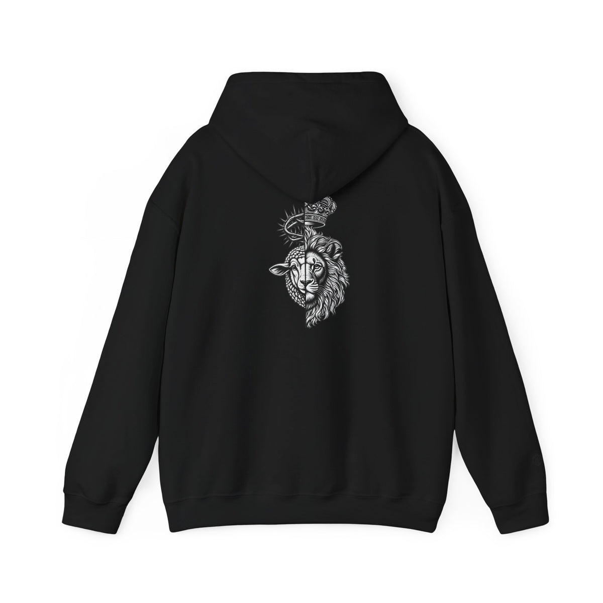 Sweat à capuche unisexe Heavy Blend™ Le Lion et l'Agneau - Sweat-shirt à symbolique spirituelle