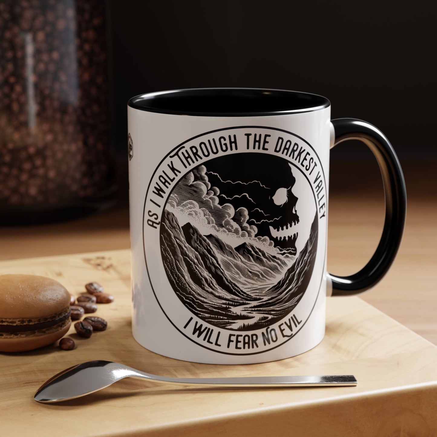 Skull Valley Coffee Mug — “As I Walk Through the Darkest Valley I Will Fear No Evil” 11/15oz