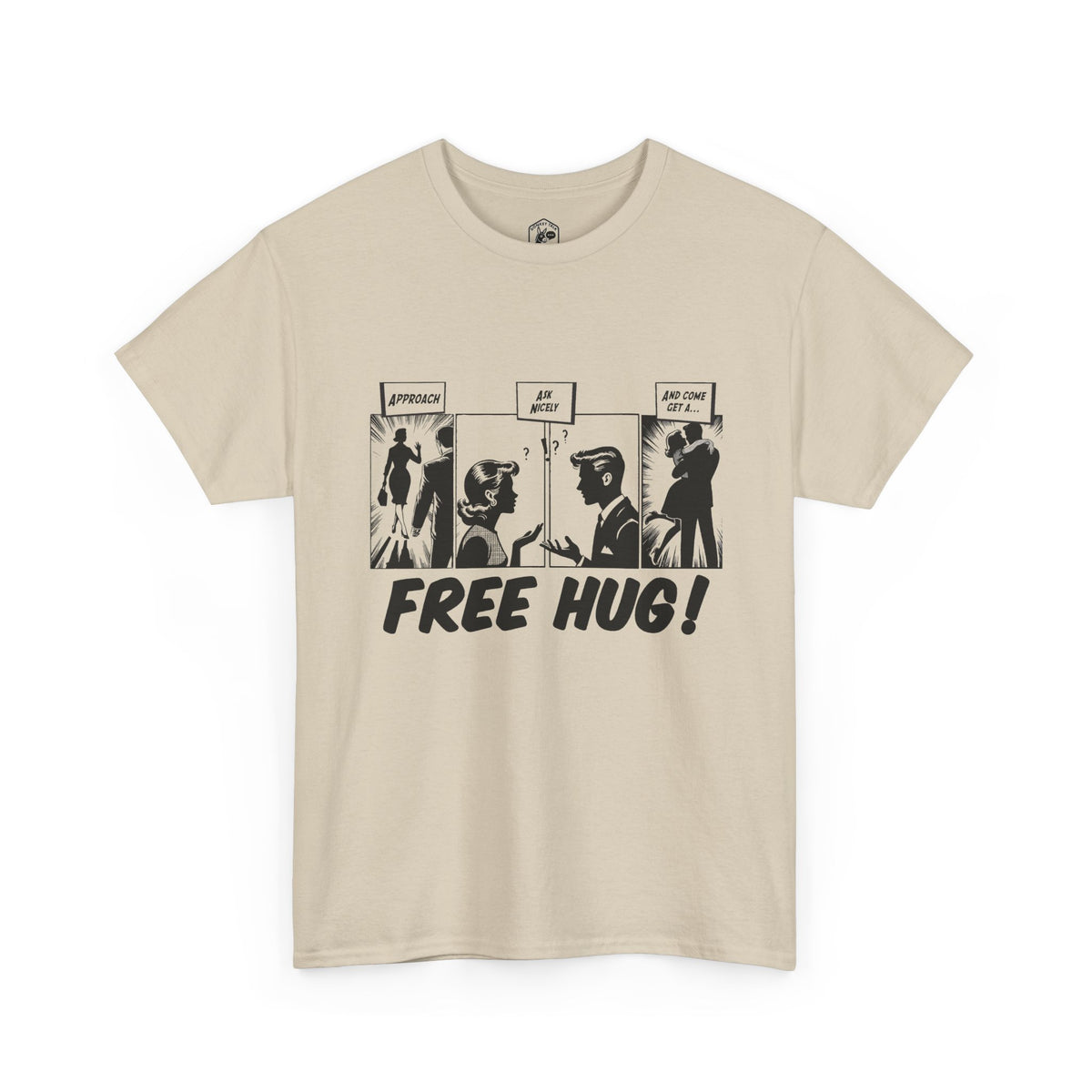 Free Hug Day Comic T-Shirt | Fun Graphic Tee, Unisex Cotton