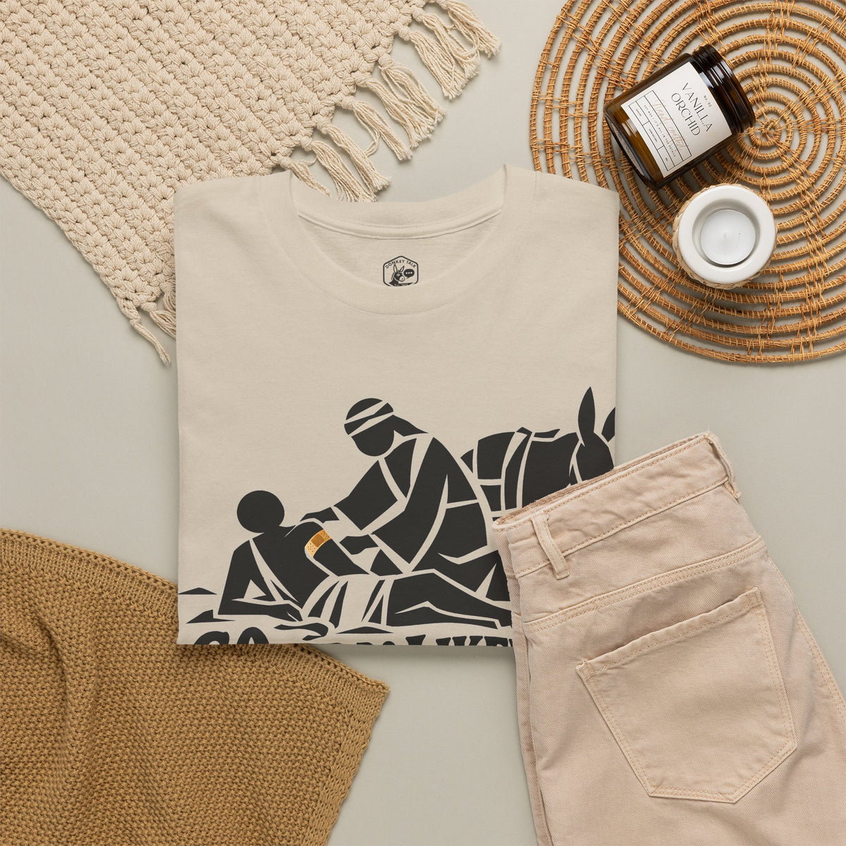 Go and Do Likewise Woodcut T-shirt – Donkey Talk graphic tee
