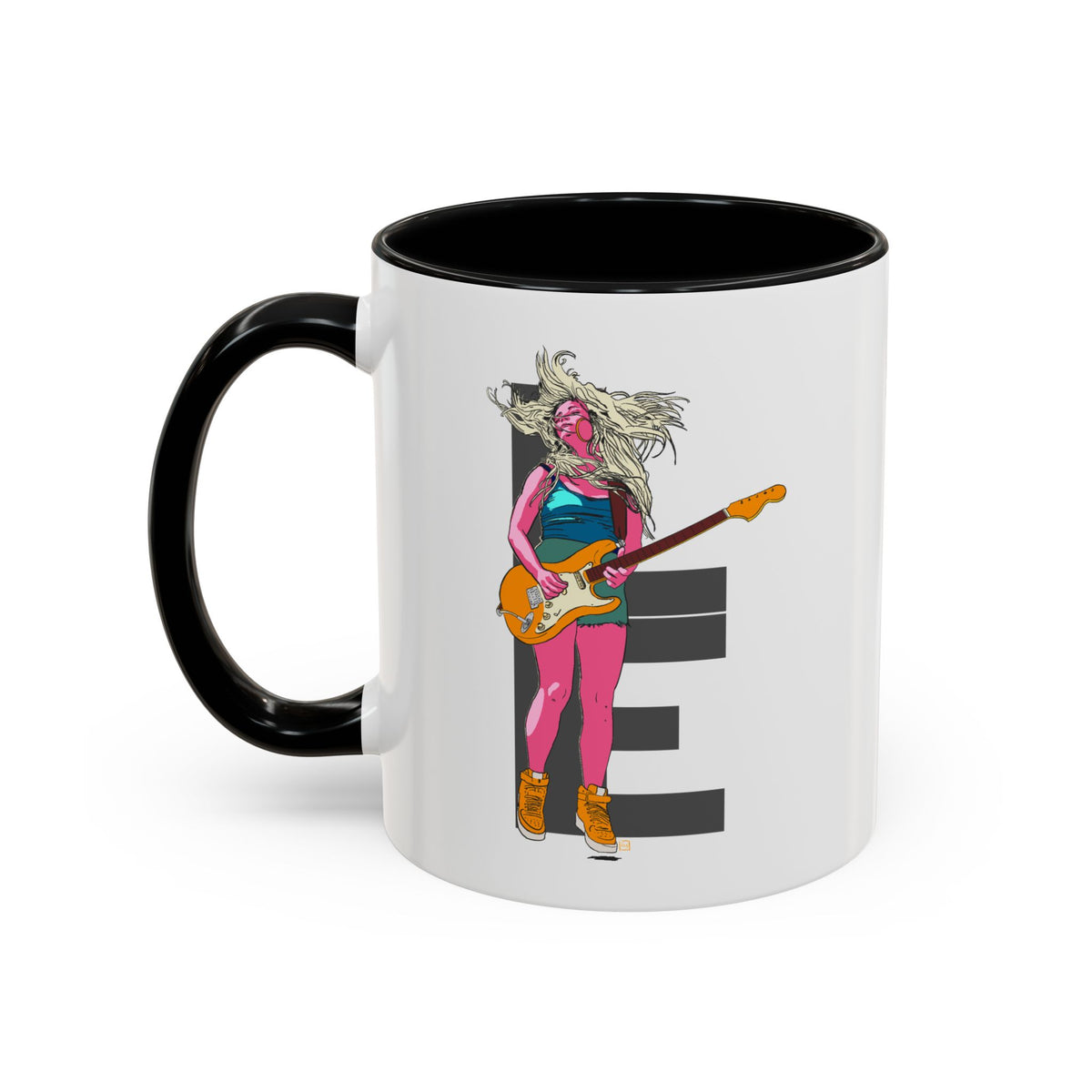 Coffee Mug — Colorful Guitarist Rock Music Accent Mug (11oz & 15oz)
