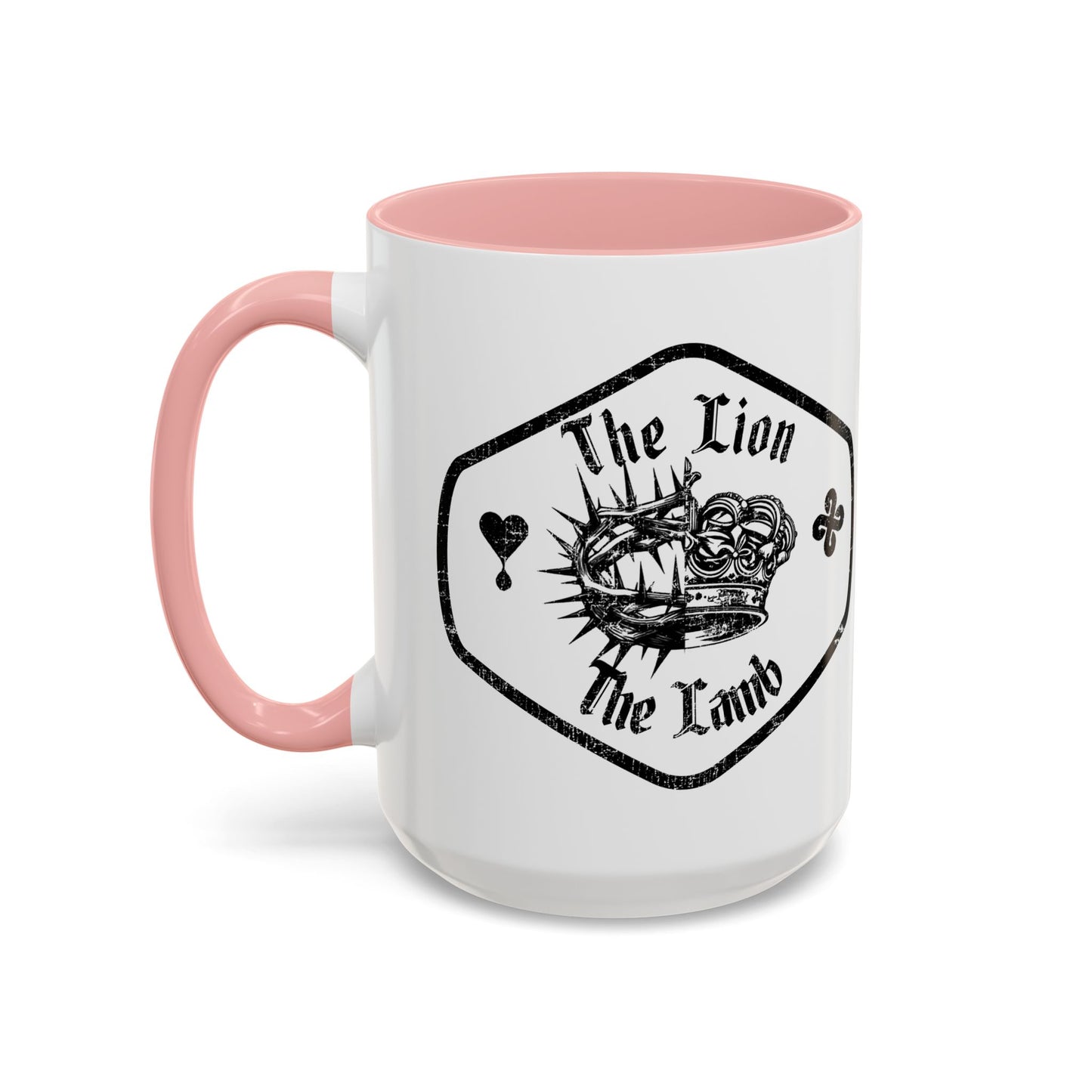 Lion & Lamb Religious Accent Coffee Mug — Crown of Thorns Christian Gift (11/15oz)