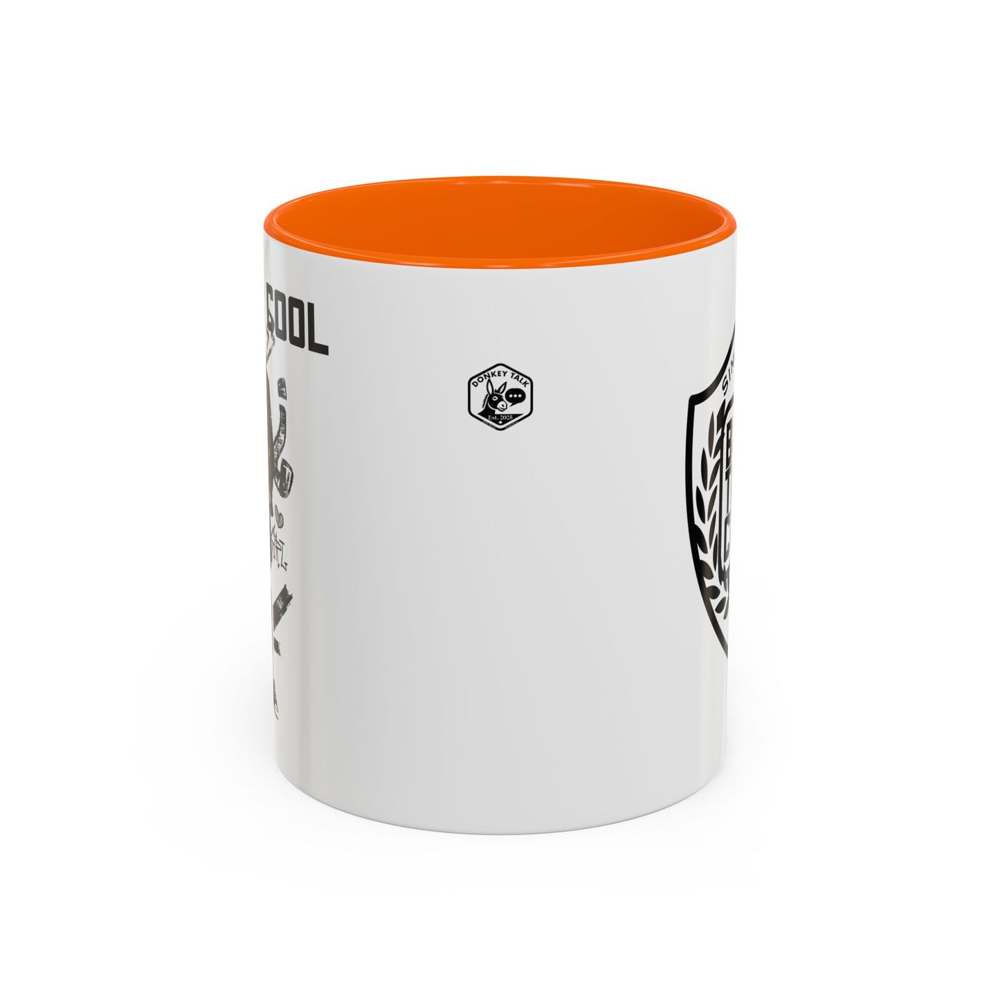Back to Cool Shield Accent Coffee Mug — Retro Badge Coffee Cup (11/15oz)