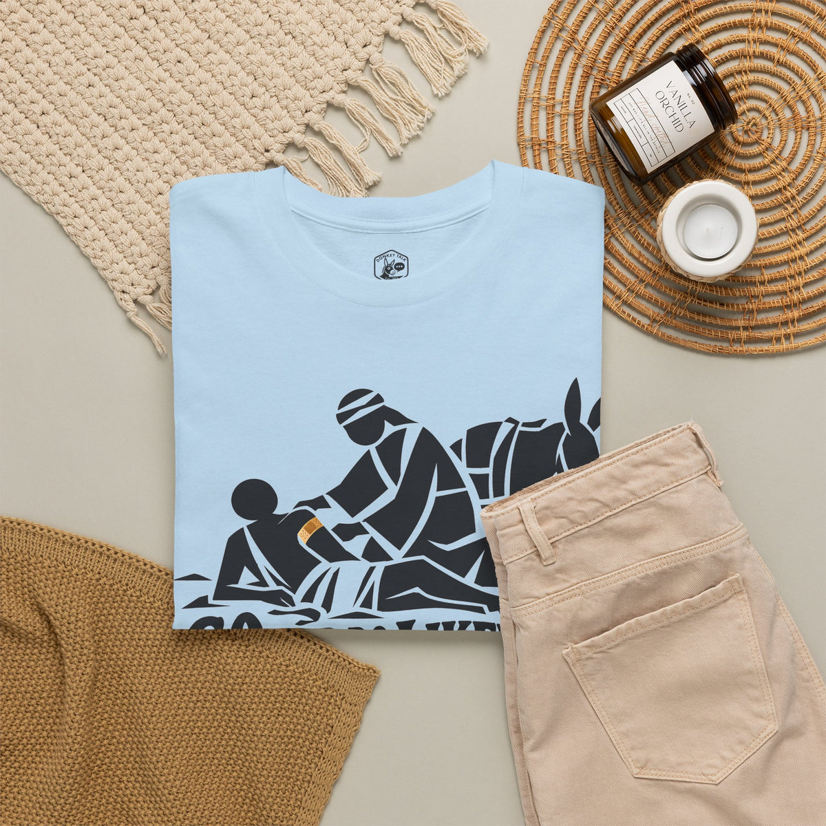 Go and Do Likewise Woodcut T-shirt – Donkey Talk graphic tee