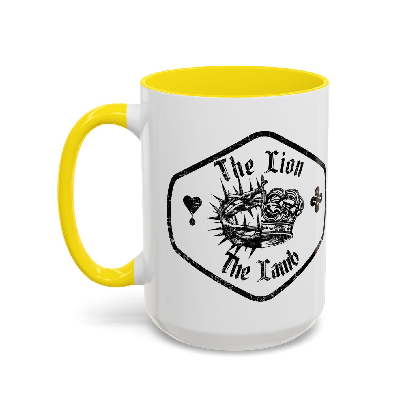 Lion & Lamb Religious Accent Coffee Mug — Crown of Thorns Christian Gift (11/15oz)