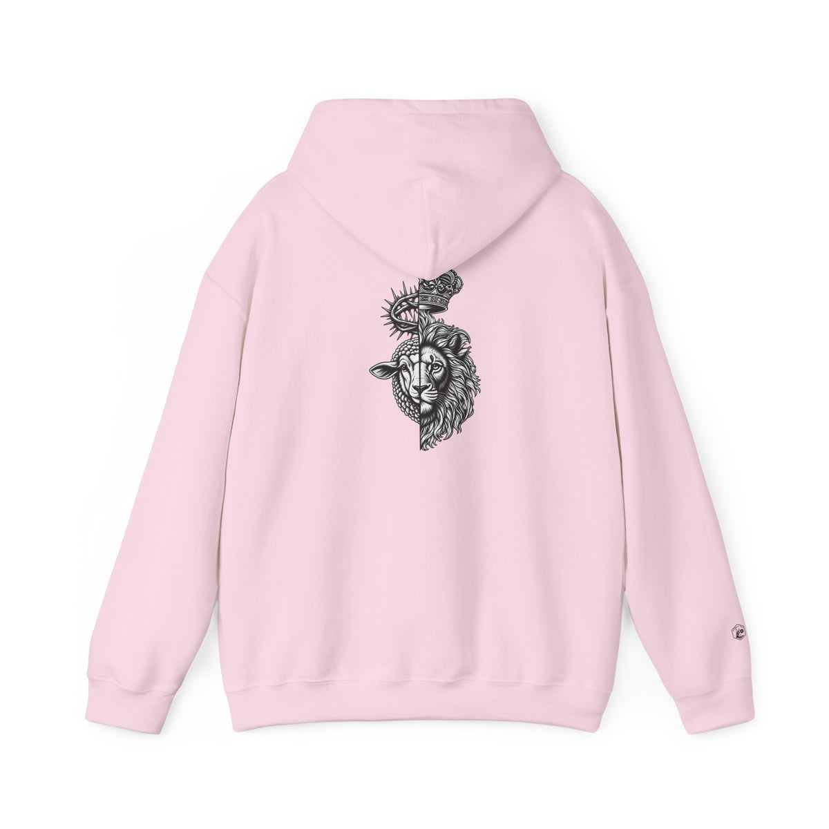 Sweat à capuche unisexe Heavy Blend™ Le Lion et l'Agneau - Sweat-shirt à symbolique spirituelle