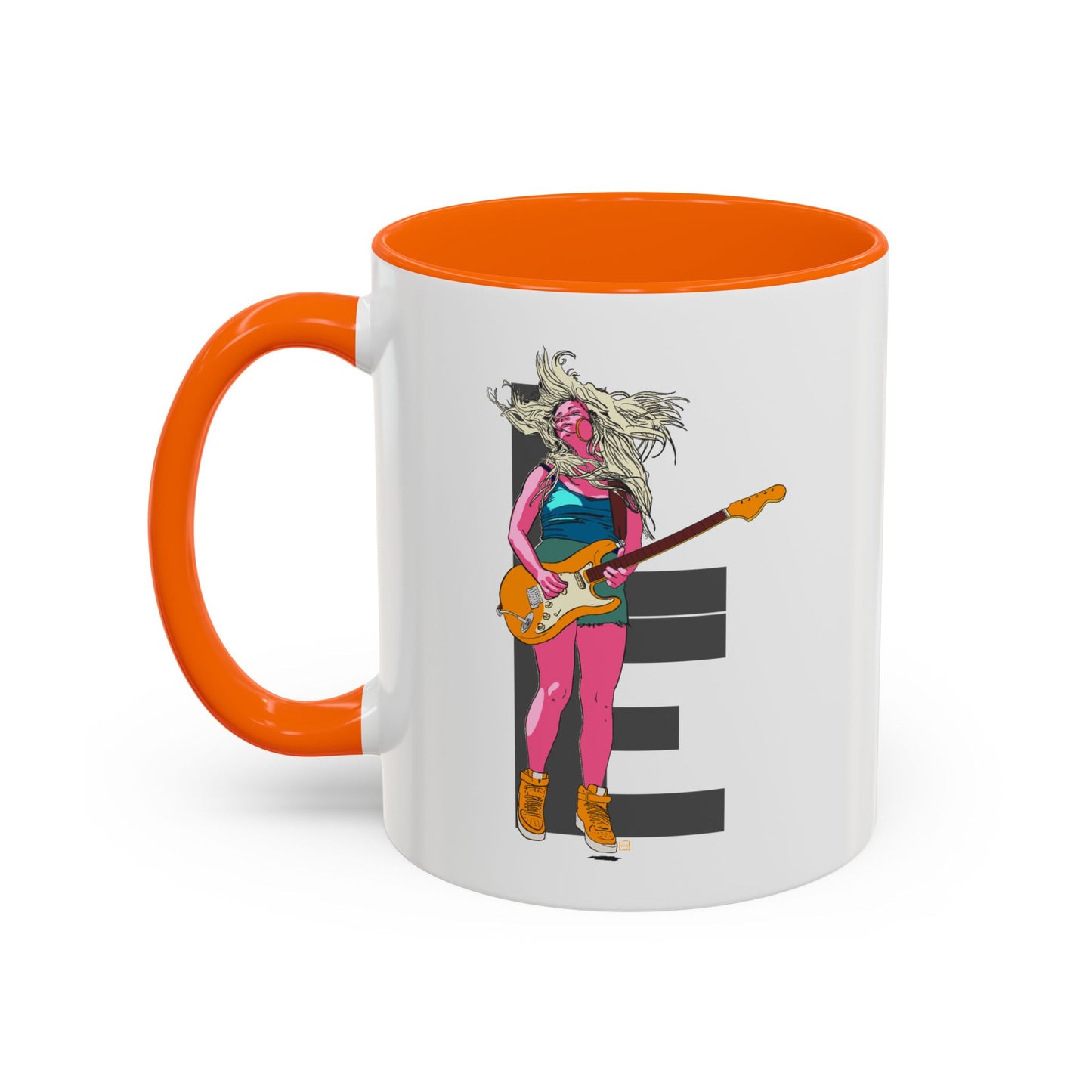 Coffee Mug — Colorful Guitarist Rock Music Accent Mug (11oz & 15oz)