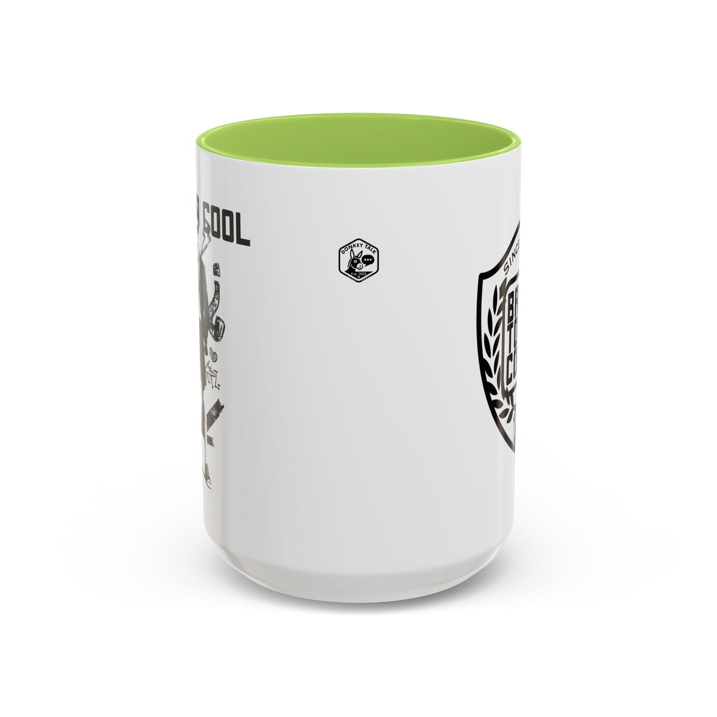 Back to Cool Shield Accent Coffee Mug — Retro Badge Coffee Cup (11/15oz)