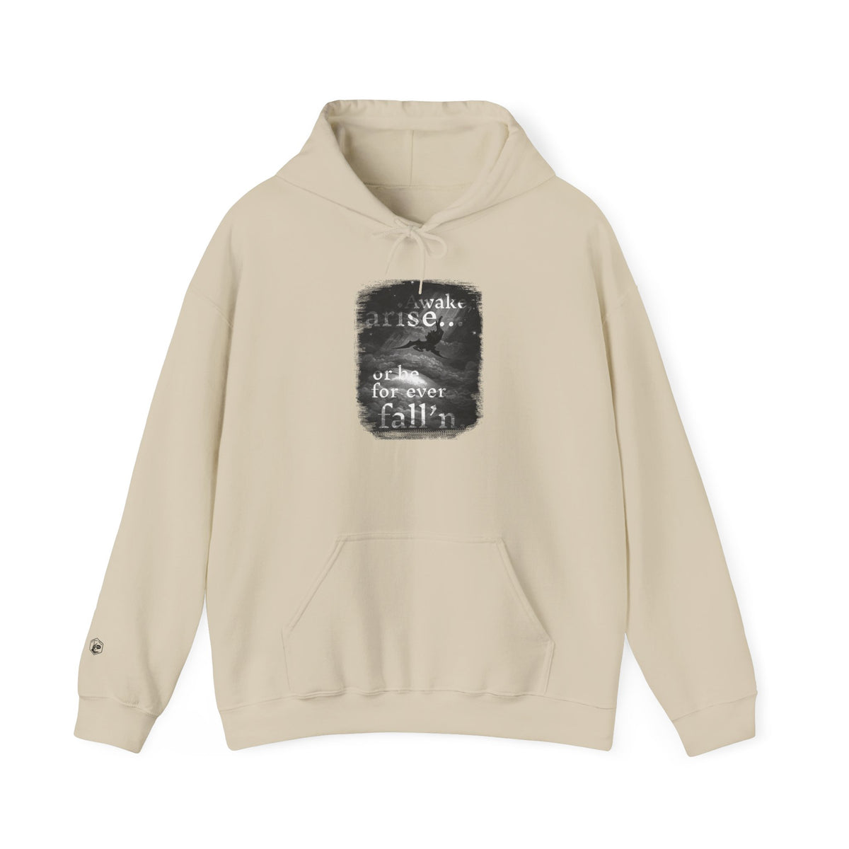 Inspirational Unisex Heavy Blend™ Hoodie - 'Awake, Rise, Forever Fall'n'