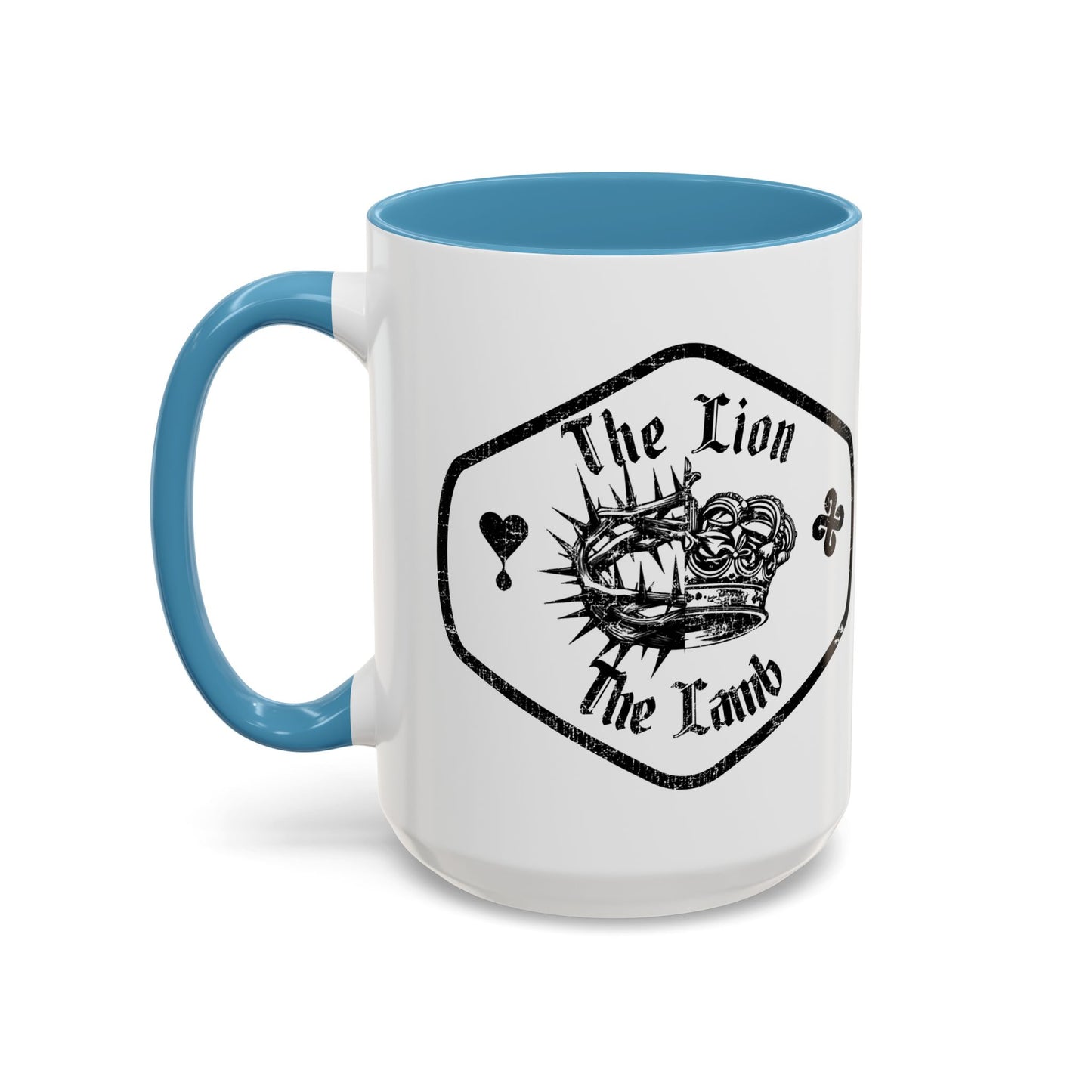 Lion & Lamb Religious Accent Coffee Mug — Crown of Thorns Christian Gift (11/15oz)